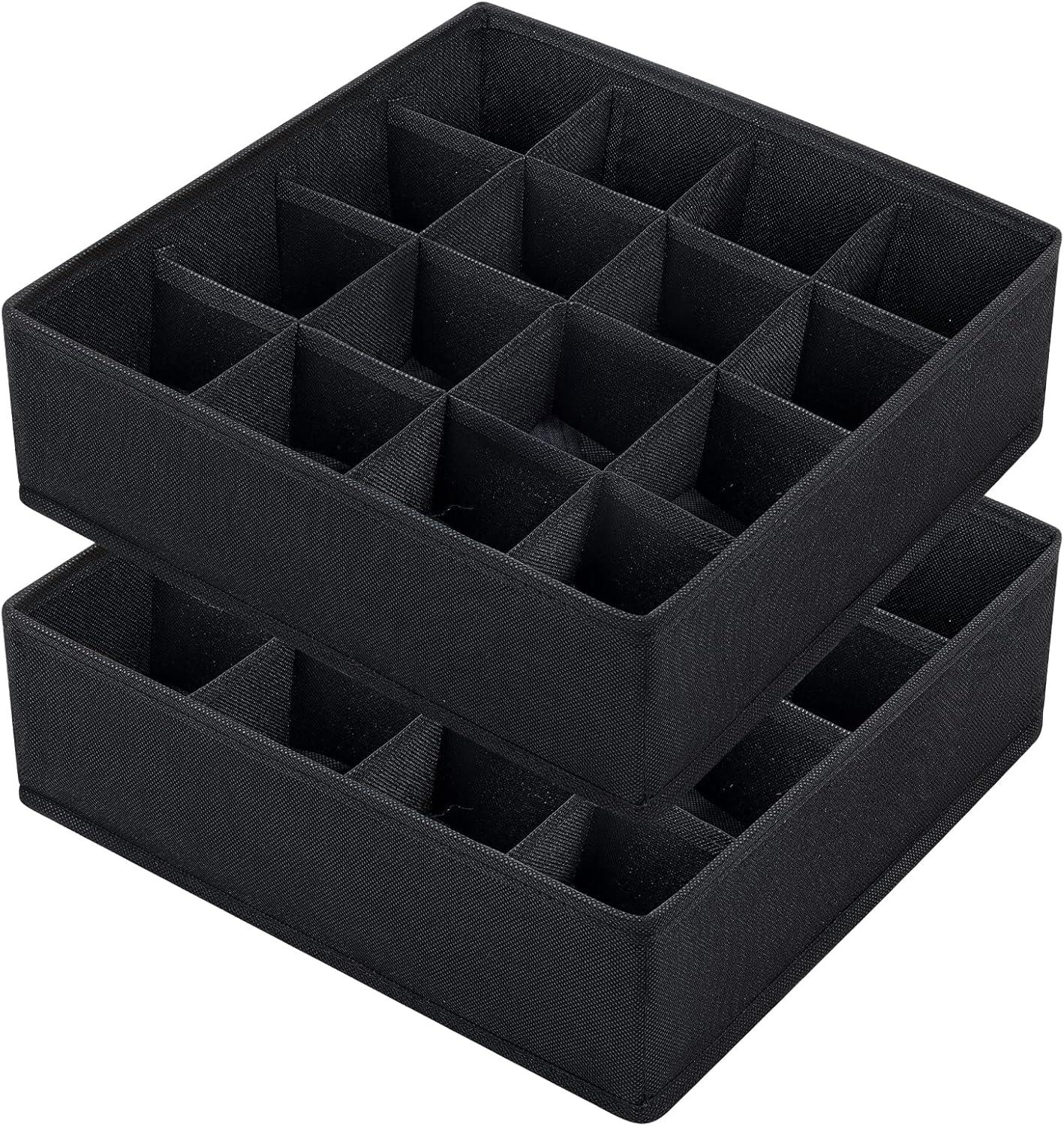 Sock Drawer Organizer Divider, 16-Cell Underwear Organizers and Storage Fabric D