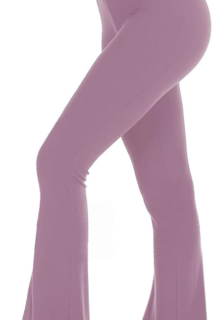 TNNZEET Black Flare Leggings for Women, Crossover Yoga Pants with Pockets Bootcut Flared Leggings