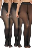 Pantyhose Translucent - Black/Black/Dark Brown / Medium-Large