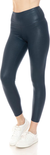 Leggings Depot Women'S High Waist Faux Leather Leggings Tights Pleather Pants