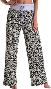 X-Image Women'S Comfy Pajamas Drawstring Stretch Floral Print Long Wide Leg Lounge Pants