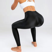 Sghenr Women'S High Waisted Yoga Pants Tummy Control Shiny Sports Tights Workout Leggings