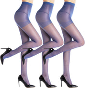 Breathable sheer tights with reinforced toe for open-toe heels