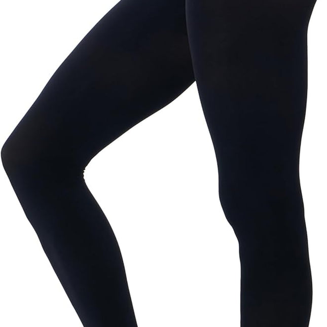 Black 80D footed tights for office and winter outfits