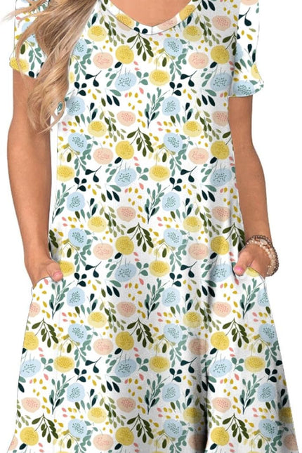 Women'S Casual T Shirt Dress Summer Short Sleeve Swing Dresses with Pockets