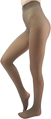 Fleece Lined Tights Sheer Women - Fake Translucent Warm Pantyhose Leggings Sheer Thick Tights for Winter