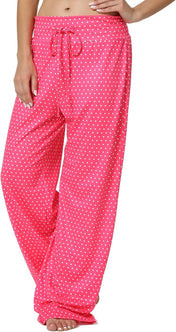 X-Image Women'S Comfy Pajamas Drawstring Stretch Floral Print Long Wide Leg Lounge Pants