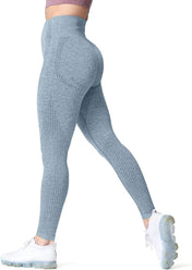 Aoxjox Women'S High Waist Workout Gym Vital Seamless Leggings Yoga Pants