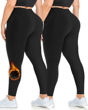 Plus size high waist leggings for women – stretchy tummy control yoga pants black spandex workout leggings