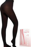 Black Fake Translucent Coffee-Pantyhose / Medium Petite