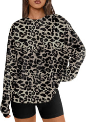 Trendy Queen Womens Oversized Long Sleeve T Shirts 2025 Basic Crewneck Tee Fall Tops Casual Workout Y2K Clothes