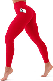 High waisted leggings for women – soft tummy control yoga pants non see-through workout leggings