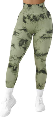 SUUKSESS Women Ribbed Seamless Leggings High Waisted Workout Gym Yoga Pants