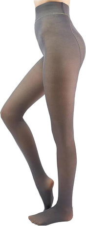 Fleece Lined Tights Sheer Women - Fake Translucent Warm Pantyhose Leggings Sheer Thick Tights for Winter