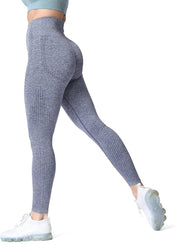 Aoxjox Women'S High Waist Workout Gym Vital Seamless Leggings Yoga Pants