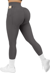 SUUKSESS Women Ribbed Seamless Leggings High Waisted Workout Gym Yoga Pants