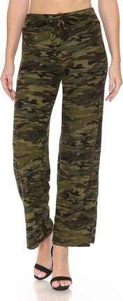 Leggings Depot Women'S Drawstring Pajama Pants Wide Leg Casual Comfy Sleepwear for Lounge and Yoga