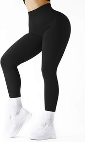 SUUKSESS Women Ribbed Seamless Leggings High Waisted Workout Gym Yoga Pants