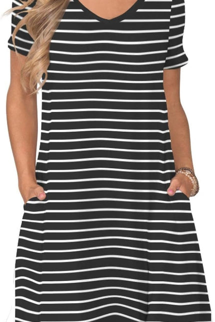 Women'S Casual T Shirt Dress Summer Short Sleeve Swing Dresses with Pockets