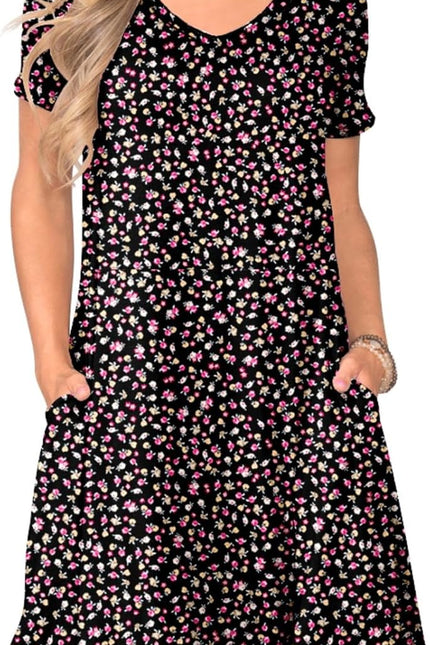 Women'S Casual T Shirt Dress Summer Short Sleeve Swing Dresses with Pockets