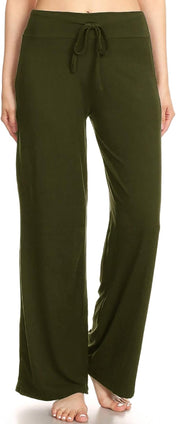 Leggings Depot Women'S Drawstring Pajama Pants Wide Leg Casual Comfy Sleepwear for Lounge and Yoga