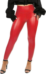 RIOJOY Womens Sexy Leather Leggings PU High Waist Butt Lifting Pleather Pants Stretchy Faux Leather Tights Push Up