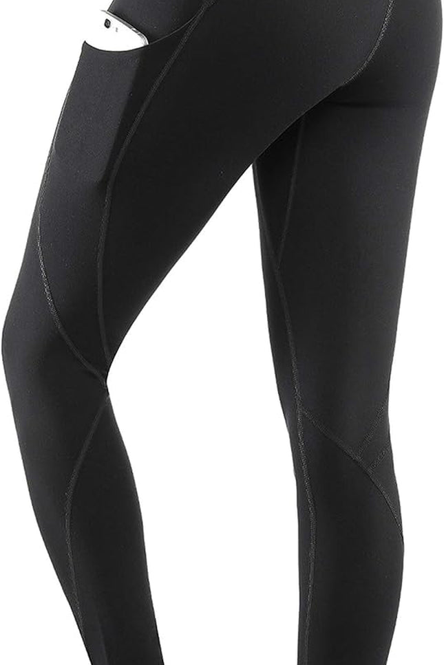 Lingswallow High Waist Yoga Pants - Yoga Pants with Pockets Tummy Control, 4 Ways Stretch Workout Running Yoga Leggings