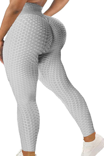 SEASUM Women High Waisted Workout Yoga Pants Butt Lifting Scrunch Booty Leggings Tummy Control anti Cellulite Textured Tights