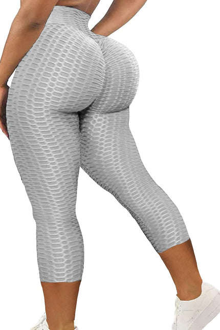 SEASUM Women High Waisted Workout Yoga Pants Butt Lifting Scrunch Booty Leggings Tummy Control anti Cellulite Textured Tights