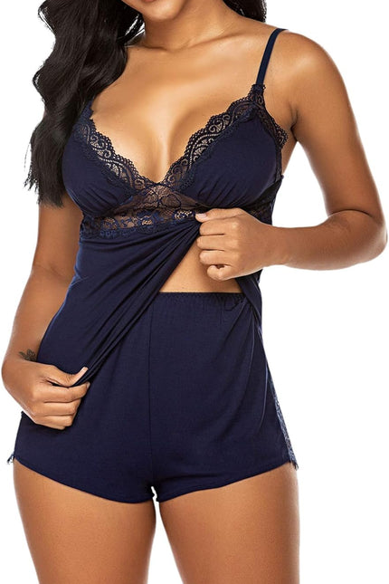 Avidlove Womens Sleepwear Lace Pajamas Cami PJS Set Pajama Set for Women