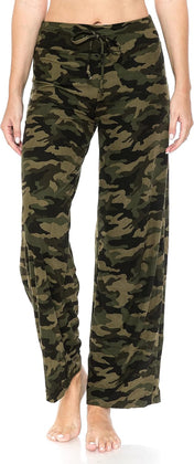 Leggings Depot Women'S Drawstring Pajama Pants Wide Leg Casual Comfy Sleepwear for Lounge and Yoga