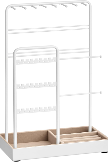 Jewelry Holder, Jewelry Organizer, Jewelry Display Stand with Metal Frame, Velve