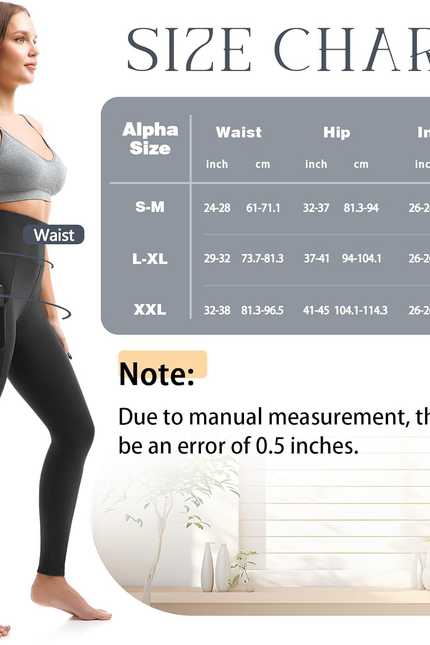 2 Pack Leggings with Pockets for Women, High Waisted Soft Leggings for Yoga Gym