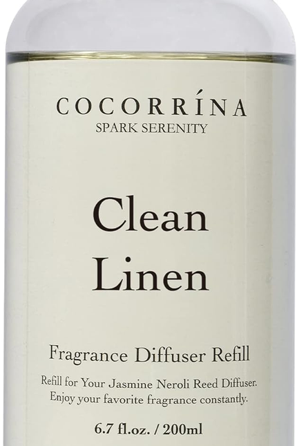 Clean Linen Scented Reed Diffuser Oil with 8 Sticks Fragrance for Bedroom, Bathr