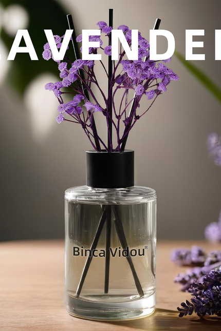 Reed Diffuser, Binca Vidou Lavender Reed Oil Diffusers Set for Office Decor Bedr