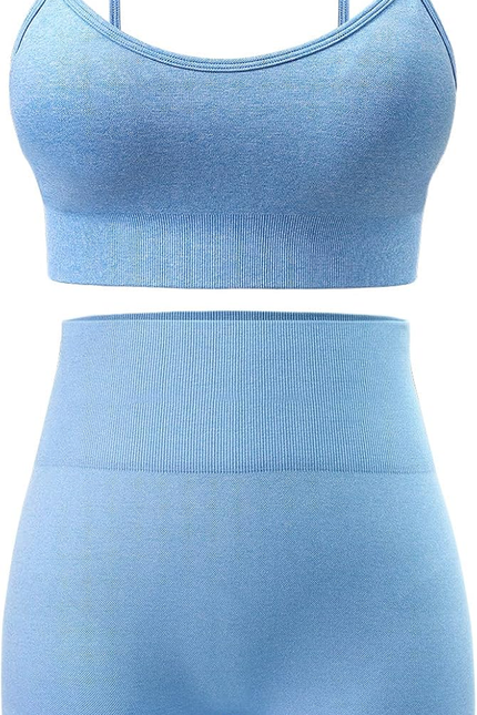 Workout Sets for Women 2 Piece Outfits Gym Shorts Women High Waisted with Adjust