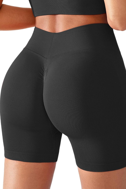 Seamless Impact Compression Scrunch Butt Lifting Shorts for Women V Back 5" Inse