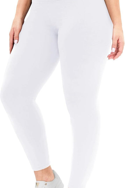 Women's Plus Size High Waisted Leggings: Soft, Tummy Control (Sizes L-6XL)
