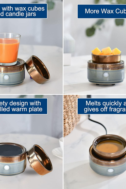 3-In-1 Ceramic Electric Wax Melter, Wax Cubes as Gifts for Mom Grandma Women