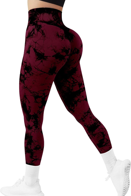 RXRXCOCO Womens High Waist Tummy Control Leggings Ruched Butt Lift Yoga Pants Wo