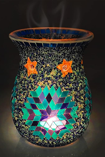 Essential Oil Burner, Incense Aromatherapy Oil Diffuser, Fragrance Warmer, Mosai