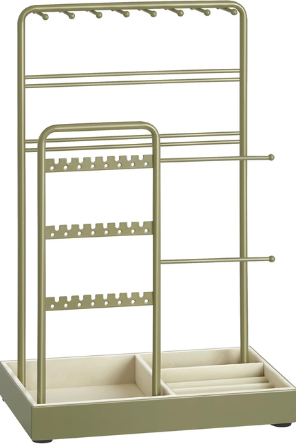 Jewelry Holder, Jewelry Organizer, Jewelry Display Stand with Metal Frame, Velve