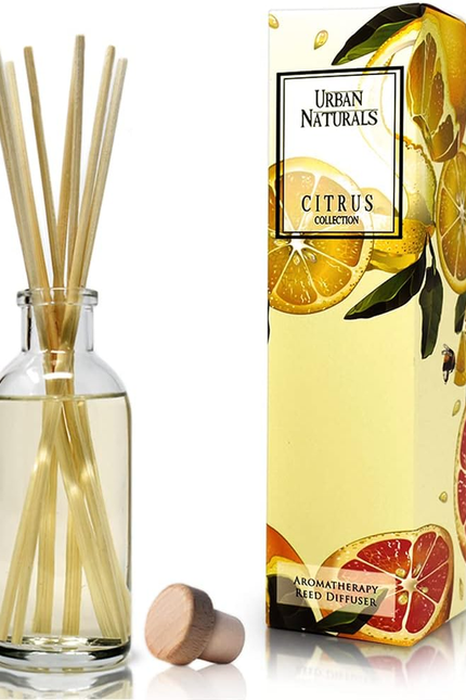 Crisp White Linen Reed Diffuser Gift Set | with Citrus, Ozone, Ylang-Ylang, Lili