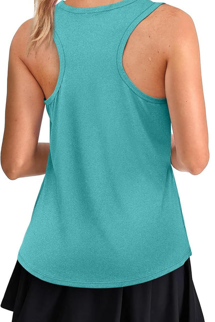 Womens Workout Tops Sleeveless Racerback Lightweight Active Tennis Yoga Shirts A