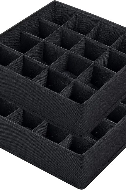 Sock Drawer Organizer Divider, 16-Cell Underwear Organizers and Storage Fabric D