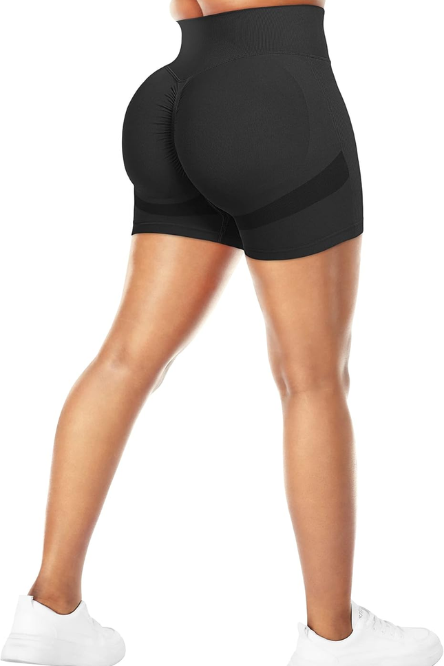 High Waist Workout Shorts for Women Seamless Scrunch Butt Lifting Short Gym Smil