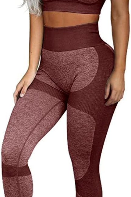 OLCHEE Women’S Workout Sets 2 Piece - Seamless Yoga Leggings and Cross-Strap Spo