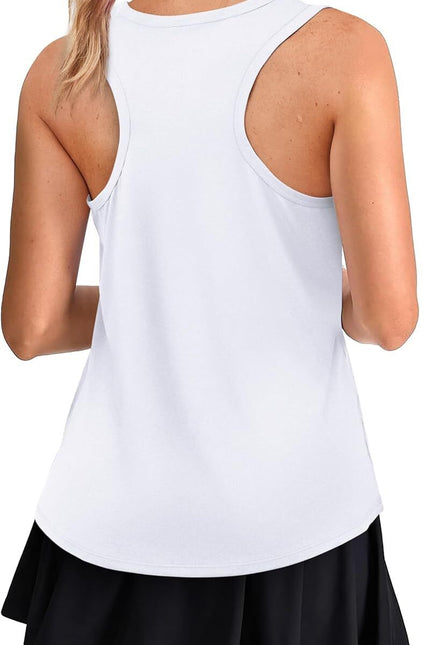 Womens Workout Tops Sleeveless Racerback Lightweight Active Tennis Yoga Shirts A