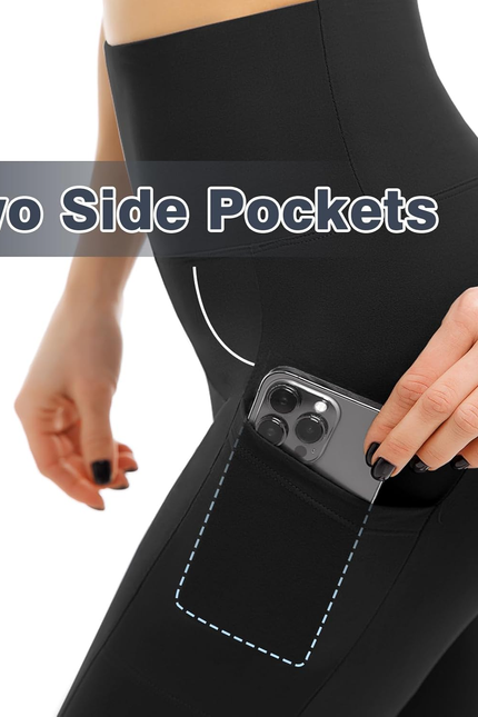 2 Pack Leggings with Pockets for Women, High Waisted Soft Leggings for Yoga Gym