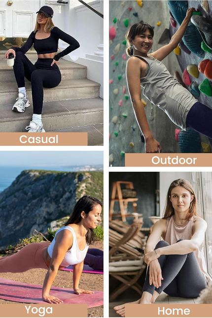 High Waisted Leggings for Women - Black Tummy Control Compression Soft Yoga Pant